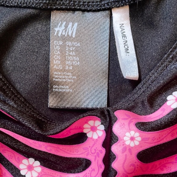 H&M Skeleton Dress Costume (2-4y) - Picture 2 of 2